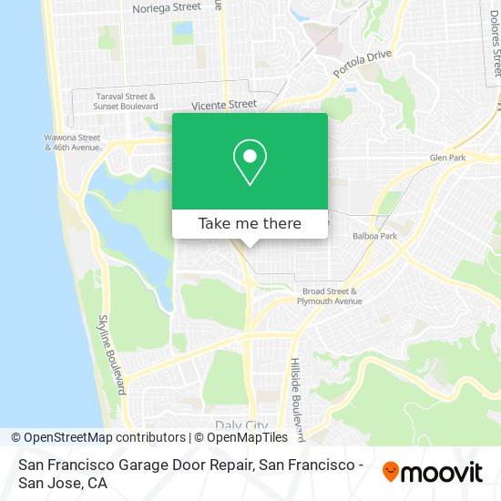 San Francisco Garage Door Repair map