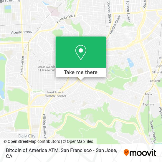 Bitcoin of America ATM map