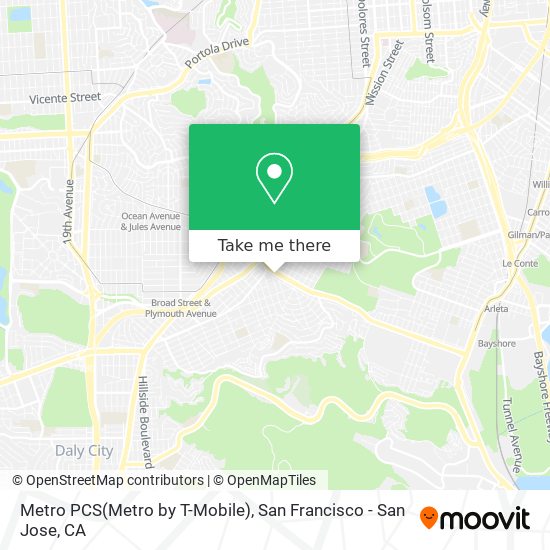 Mapa de Metro PCS(Metro by T-Mobile)