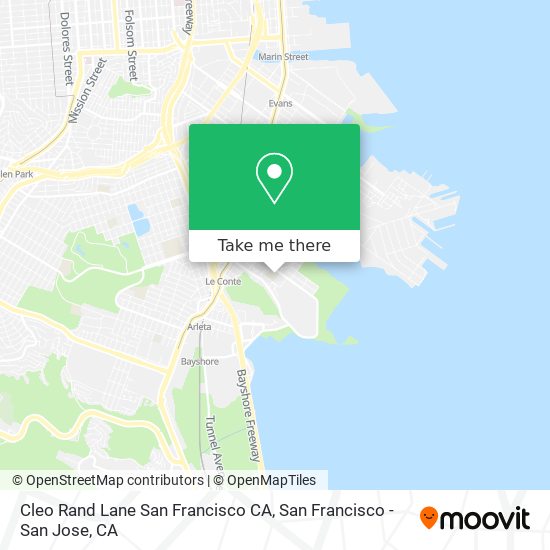 Mapa de Cleo Rand Lane San Francisco CA