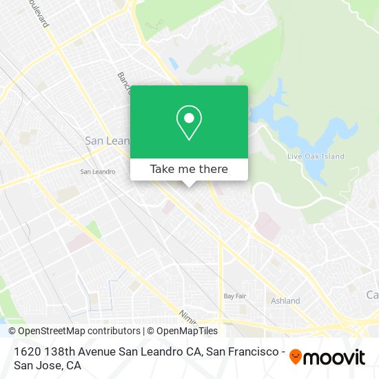 1620 138th Avenue San Leandro CA map