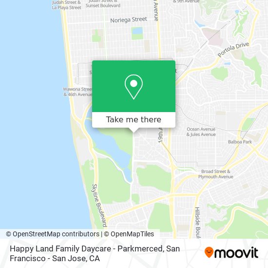 Happy Land Family Daycare - Parkmerced map