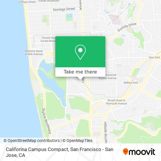 Mapa de Califorina Campus Compact