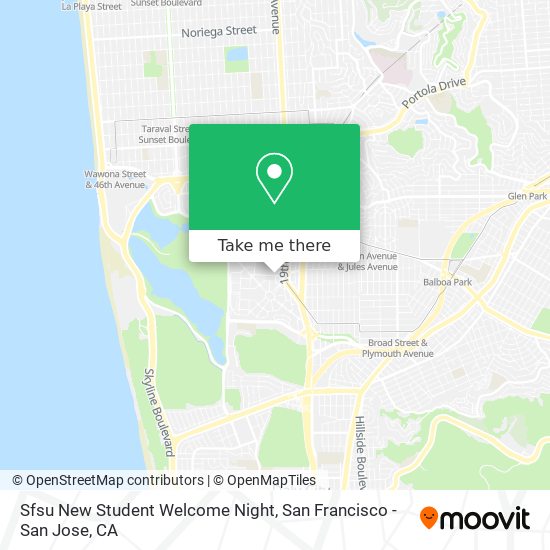 Mapa de Sfsu New Student Welcome Night