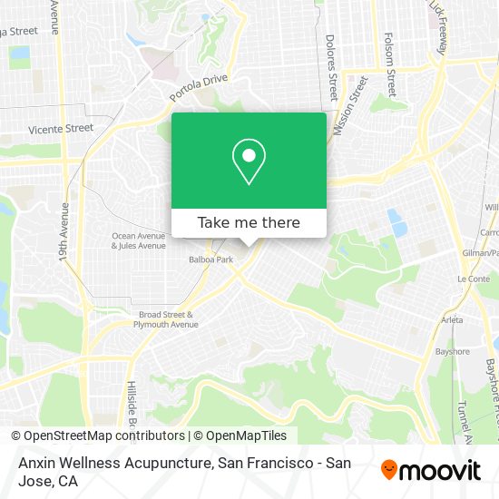 Anxin Wellness Acupuncture map