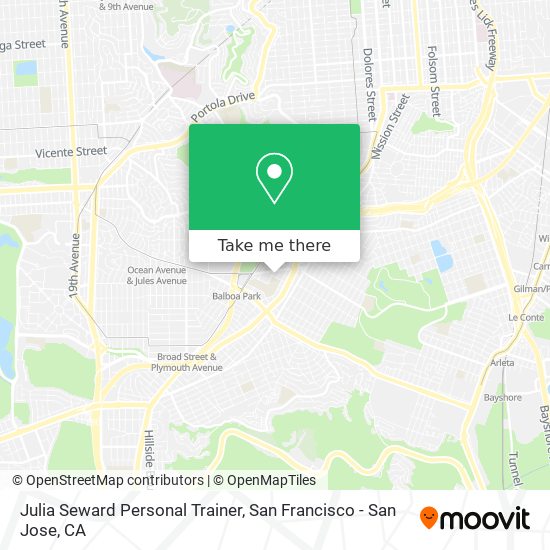 Mapa de Julia Seward Personal Trainer