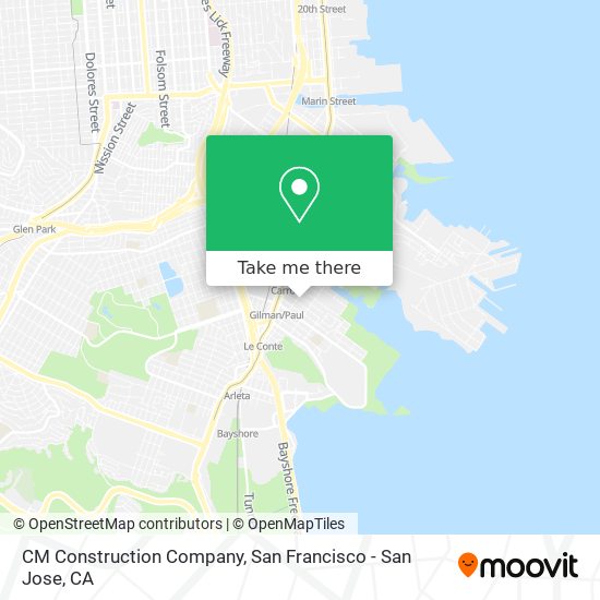 CM Construction Company map