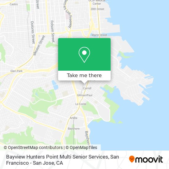 Bayview Hunters Point Multi Senior Services map