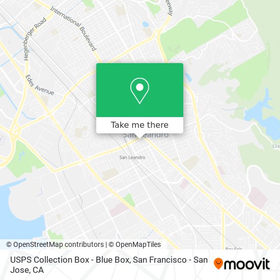 USPS Collection Box - Blue Box map