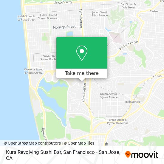 Mapa de Kura Revolving Sushi Bar