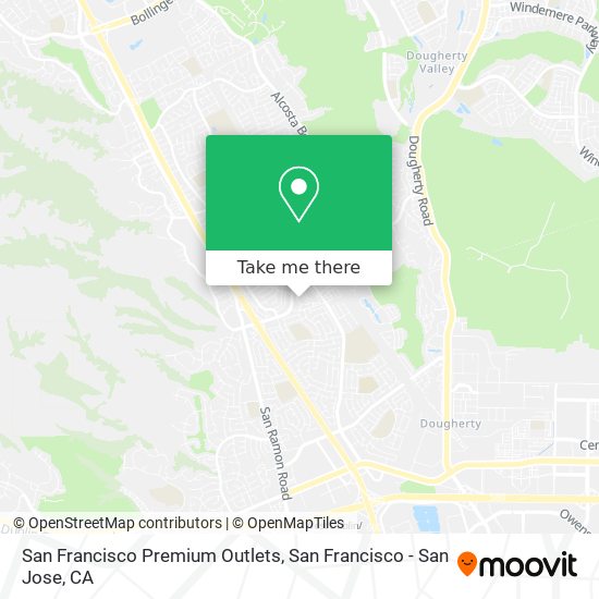 Mapa de San Francisco Premium Outlets