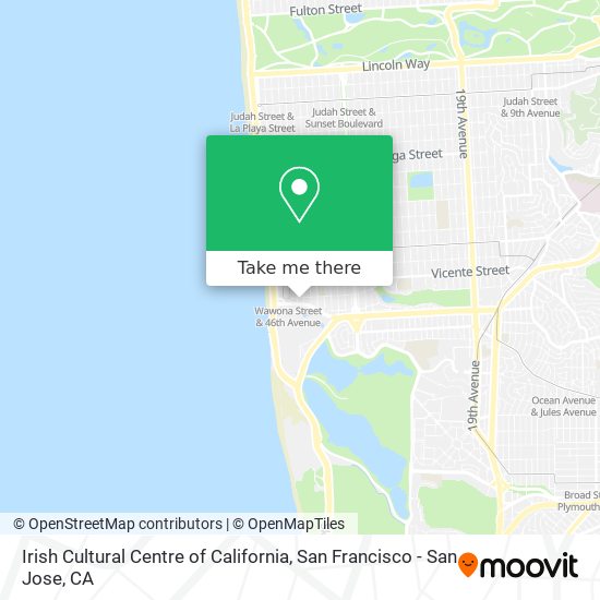 Mapa de Irish Cultural Centre of California