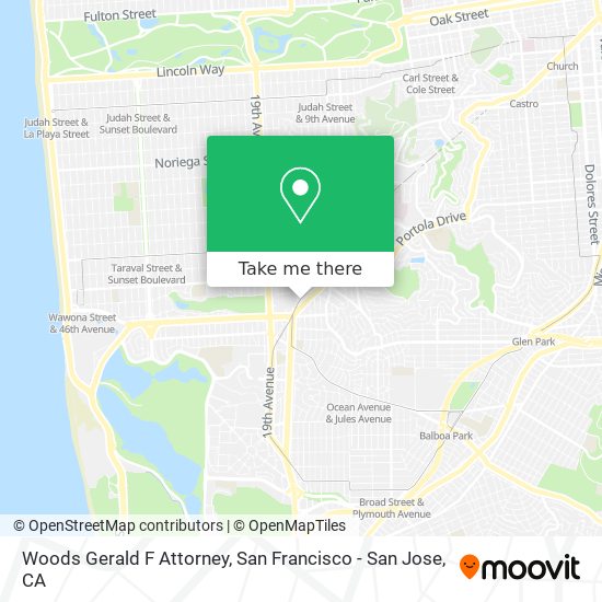 Woods Gerald F Attorney map