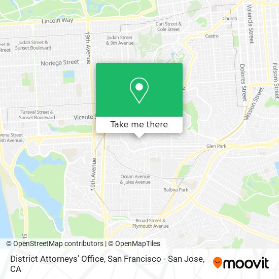 Mapa de District Attorneys' Office