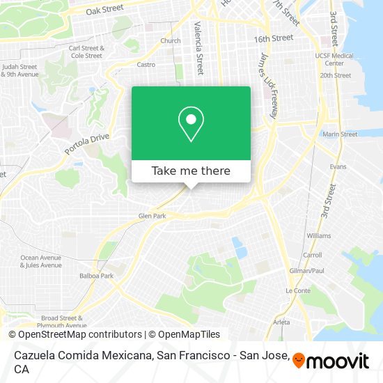 Mapa de Cazuela Comida Mexicana