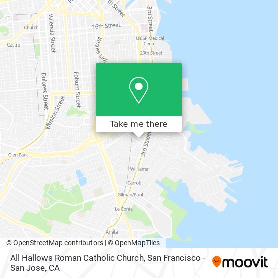 All Hallows Roman Catholic Church map