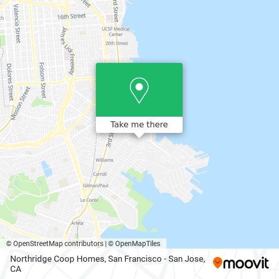 Mapa de Northridge Coop Homes