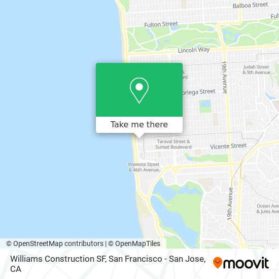 Mapa de Williams Construction SF