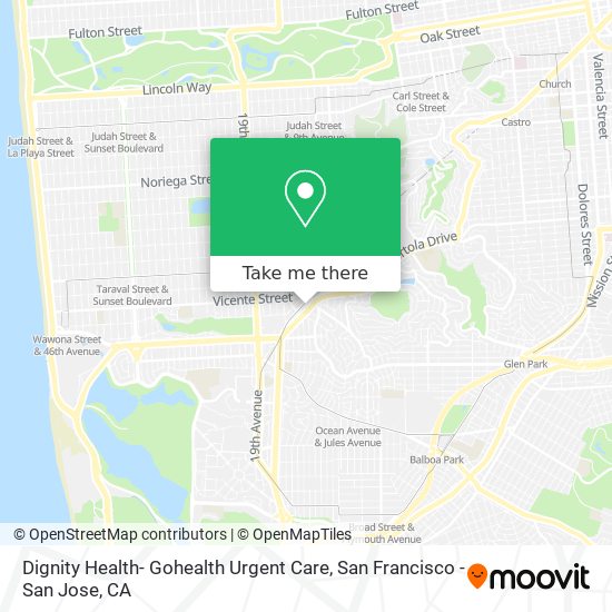 Dignity Health- Gohealth Urgent Care map