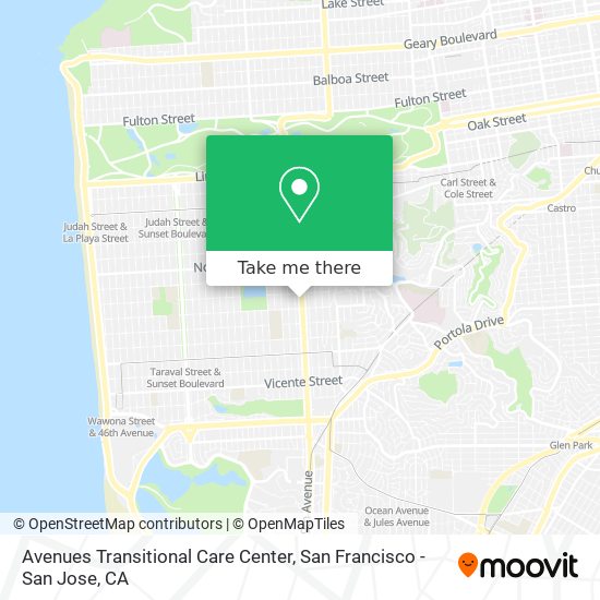 Avenues Transitional Care Center map