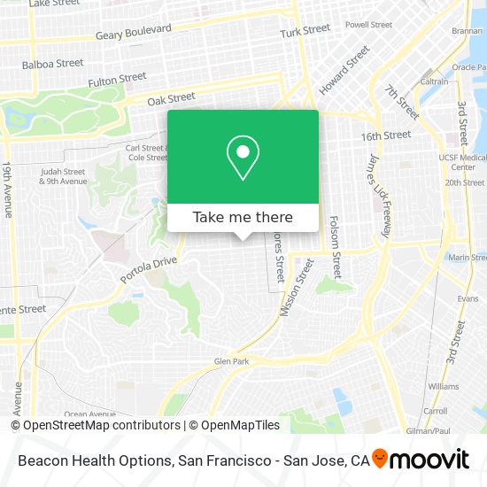 Mapa de Beacon Health Options