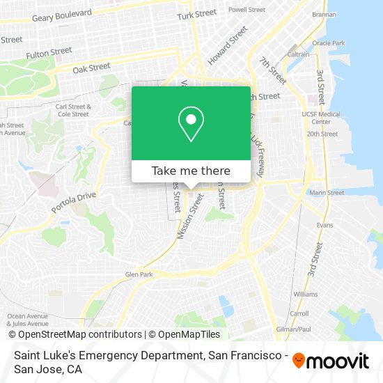 Saint Luke's Emergency Department map