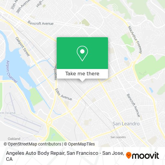 Mapa de Angeles Auto Body Repair