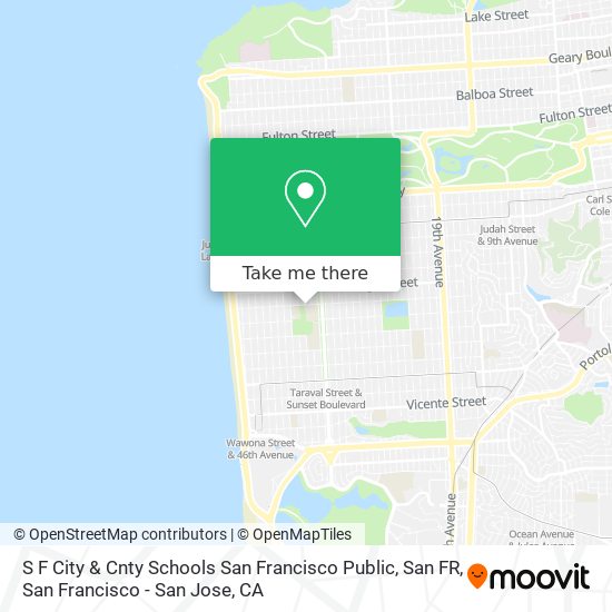 S F City & Cnty Schools San Francisco Public, San FR map