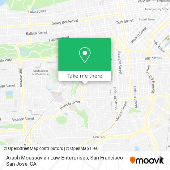 Arash Moussavian Law Enterprises map