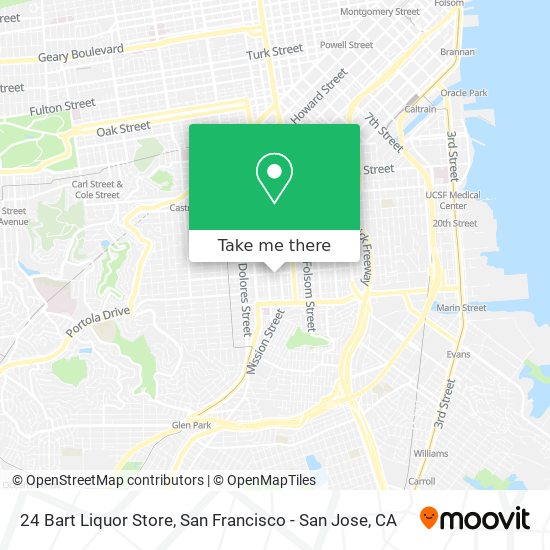 Mapa de 24 Bart Liquor Store