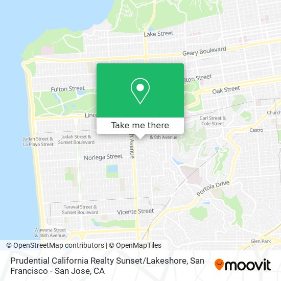 Mapa de Prudential California Realty Sunset / Lakeshore