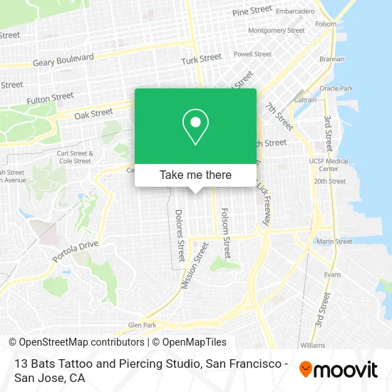 13 Bats Tattoo and Piercing Studio map