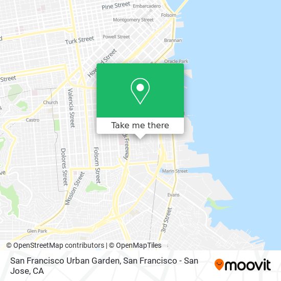 Mapa de San Francisco Urban Garden