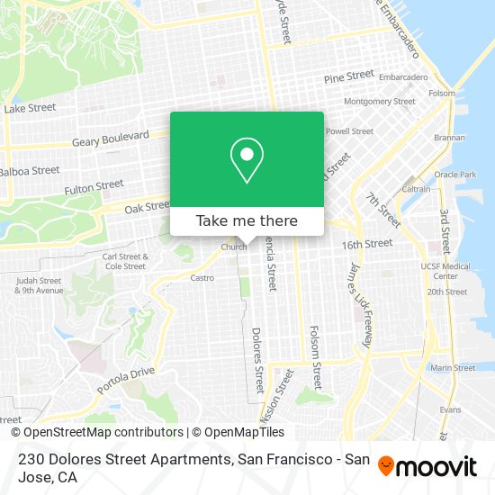 230 Dolores Street Apartments map