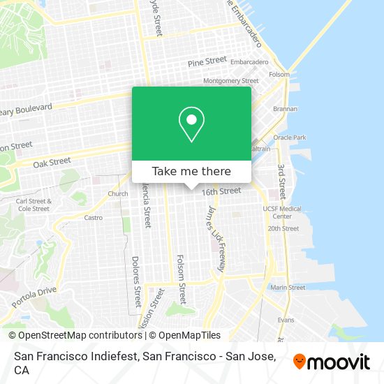 Mapa de San Francisco Indiefest