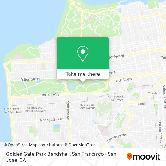 Golden Gate Park Bandshell map