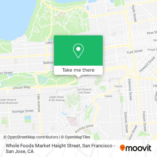 Mapa de Whole Foods Market Haight Street