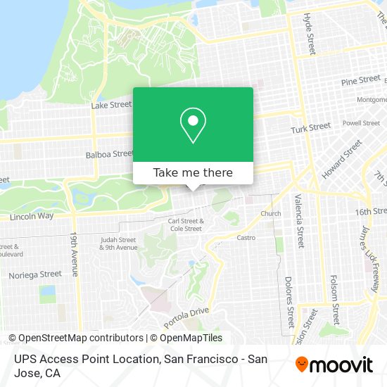 UPS Access Point Location map