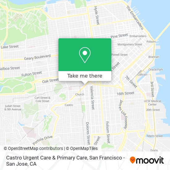 Castro Urgent Care & Primary Care map