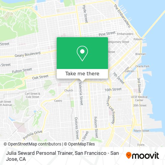 Julia Seward Personal Trainer map