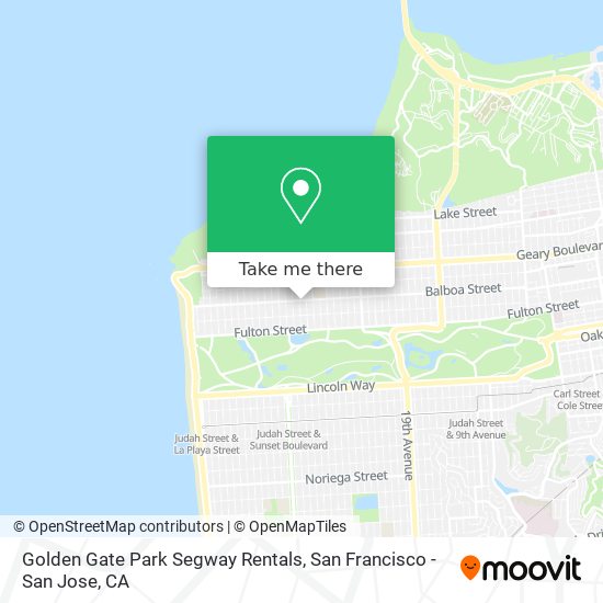 Mapa de Golden Gate Park Segway Rentals