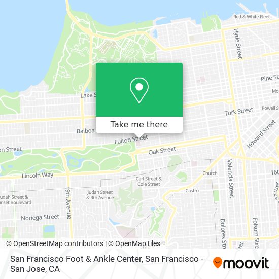 San Francisco Foot & Ankle Center map