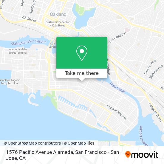 Mapa de 1576 Pacific Avenue Alameda