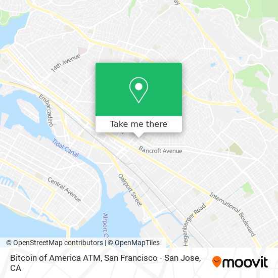 Mapa de Bitcoin of America ATM