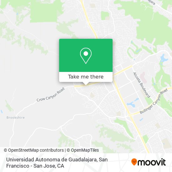 Universidad Autonoma de Guadalajara map