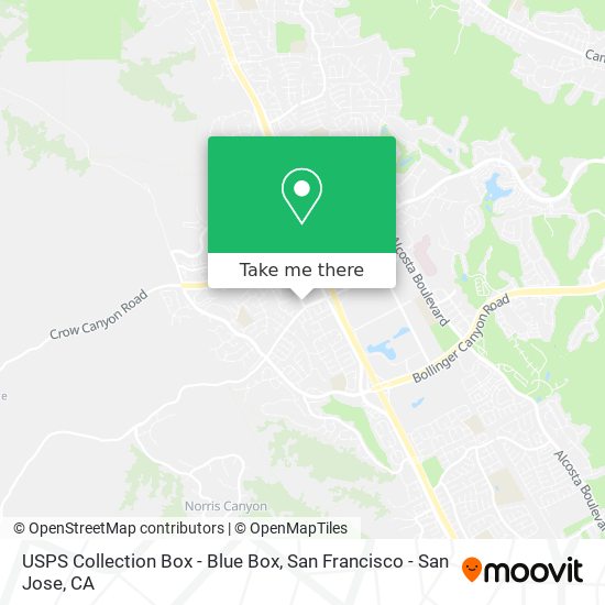 Mapa de USPS Collection Box - Blue Box