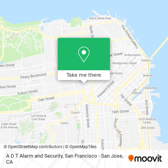 A D T Alarm and Security map