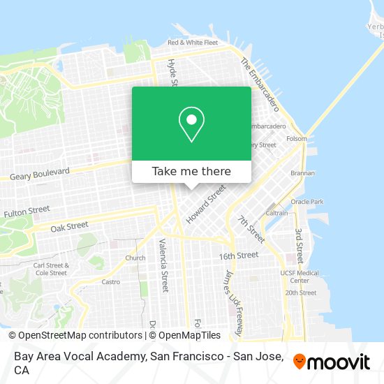 Bay Area Vocal Academy map