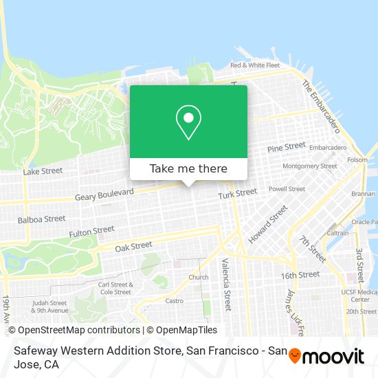 Mapa de Safeway Western Addition Store