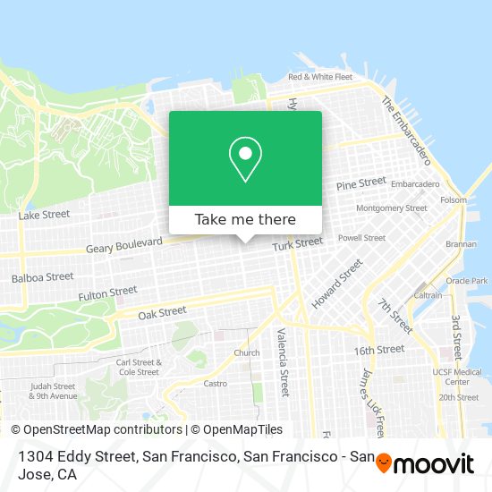 Mapa de 1304 Eddy Street, San Francisco